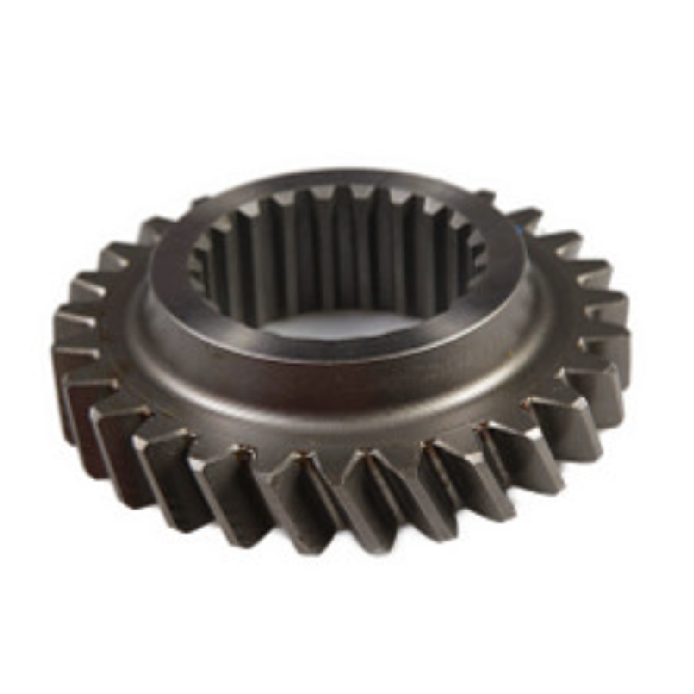 Front view of CNH 5169606 Transmission Driving Gear – OEM gear replacement with tapered 27 teeth and internal 22 splines.